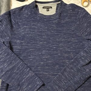 Banana Republic Men's Heathered Navy Crewneck Sweater